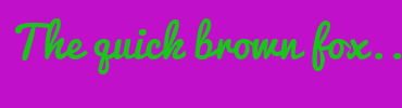 Image with Font Color 1AC41A and Background Color C010C9